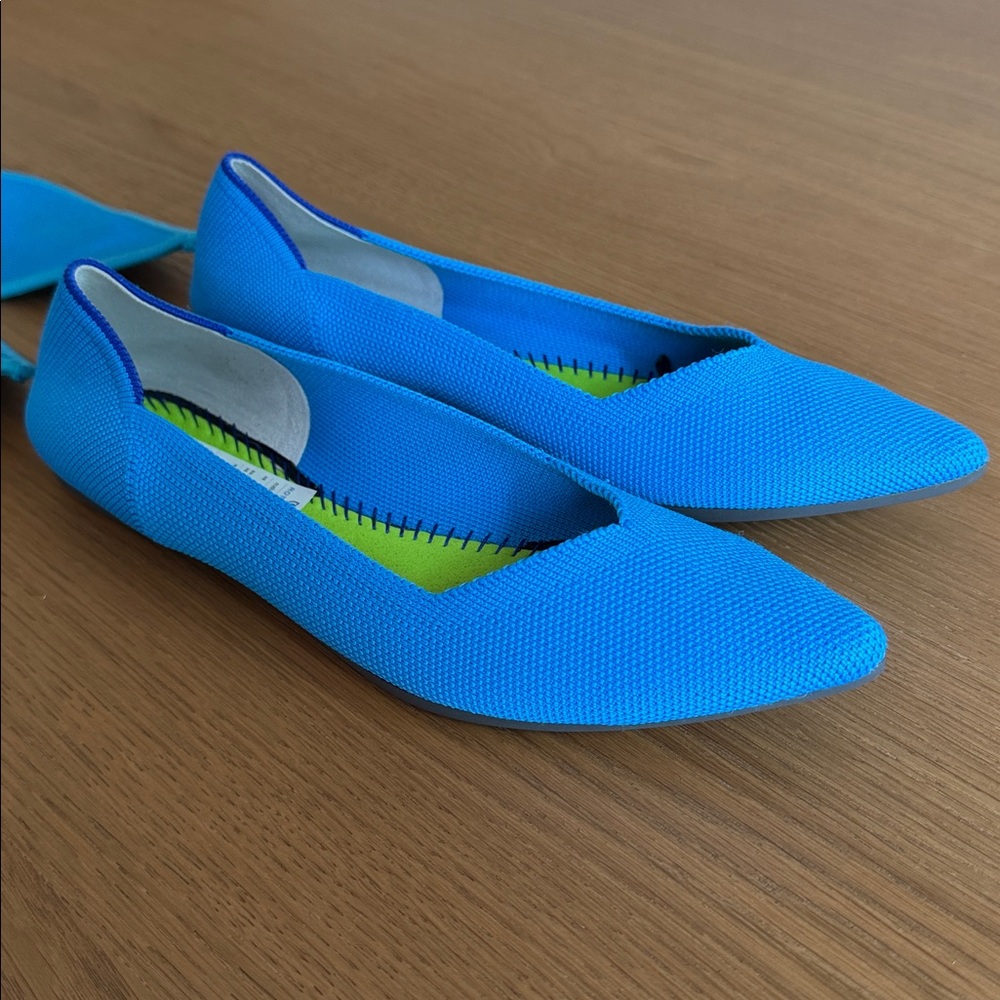 Rothy's Peacock Electric Blue The Point Size 8 - Picture 5 of 11